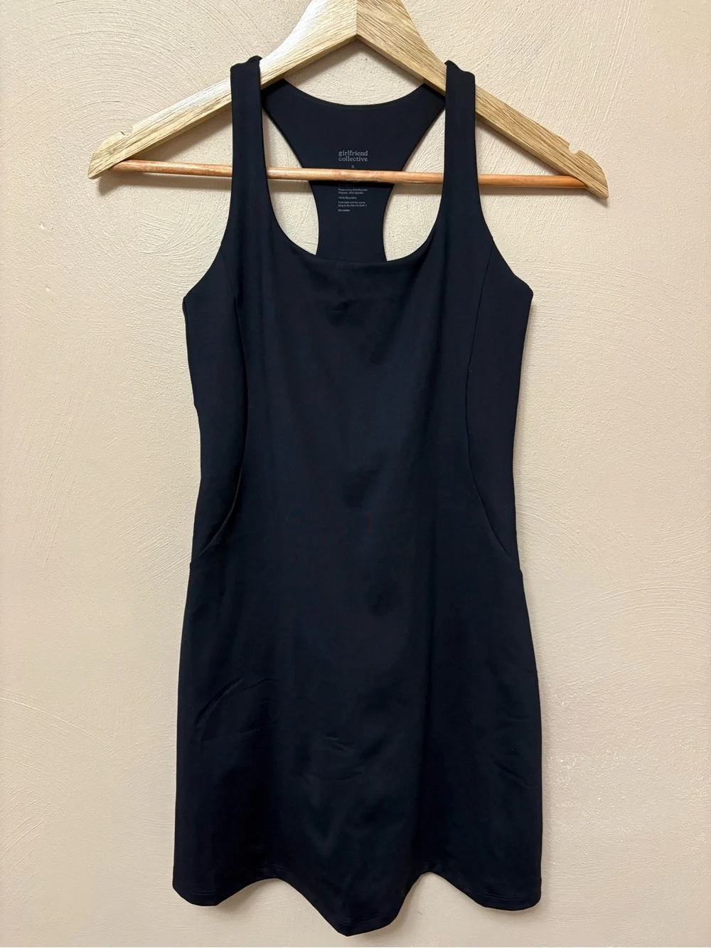 Girlfriend Collective Paloma Racerback Dress Black Size Small - Picture 4 of 8